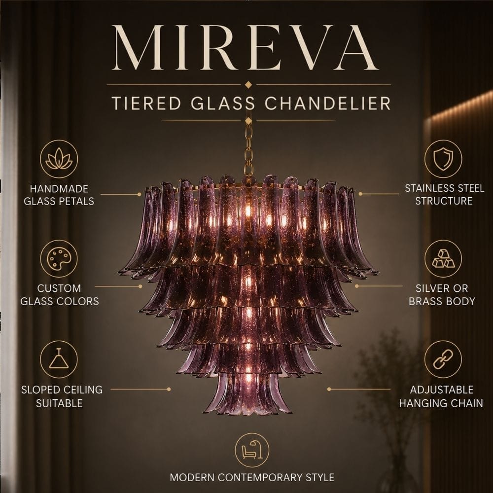 Mireva Tiered Glass Chandelier Modern Chandelier