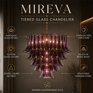 Mireva Tiered Glass Chandelier Modern Chandelier