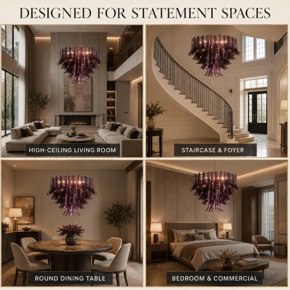 Mireva Tiered Glass Chandelier Modern Chandelier