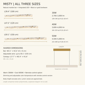 Misty Linear Kitchen Chandelier Modern Chandelier