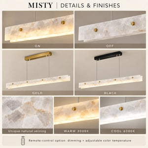 Misty Linear Kitchen Chandelier Modern Chandelier