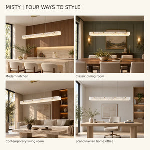 Misty Linear Kitchen Chandelier Modern Chandelier
