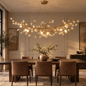 Nadia Rustic Branch Chandelier Copper / Linear 39.37" (100cm) / Warm White 2700K Modern Chandelier