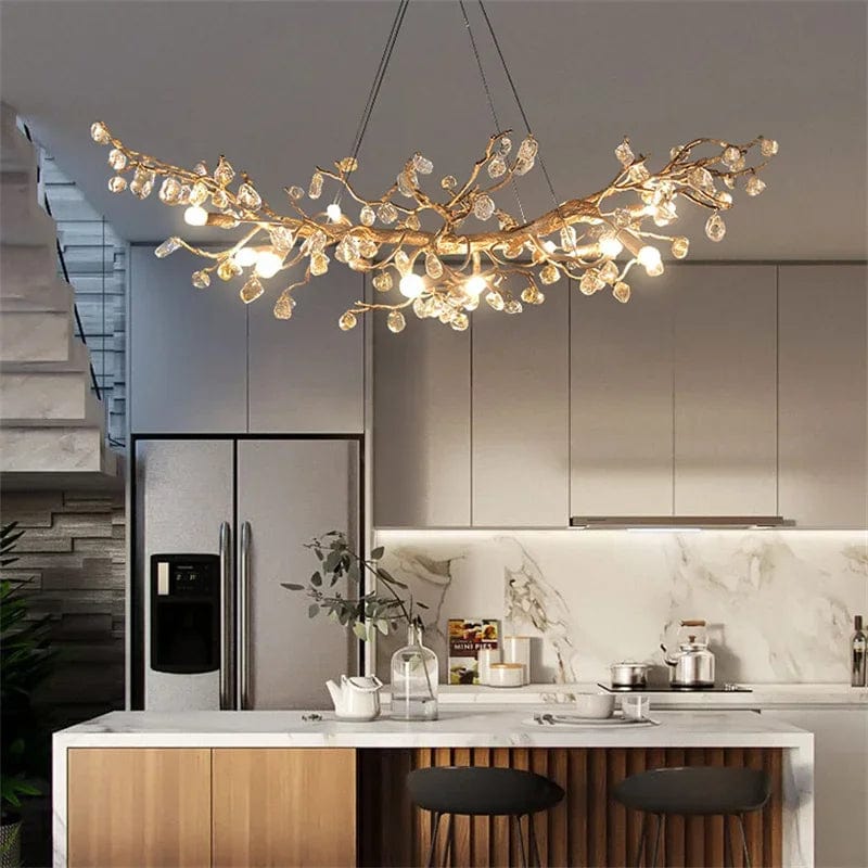 Nadia Rustic Branch Chandelier Linear 39.37" (100cm) / Warm White 3000K Modern Chandelier