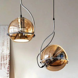 Nadya Amber Glass Pendant Light Modern Chandelier