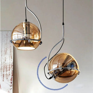 Nadya Amber Glass Pendant Light Modern Chandelier