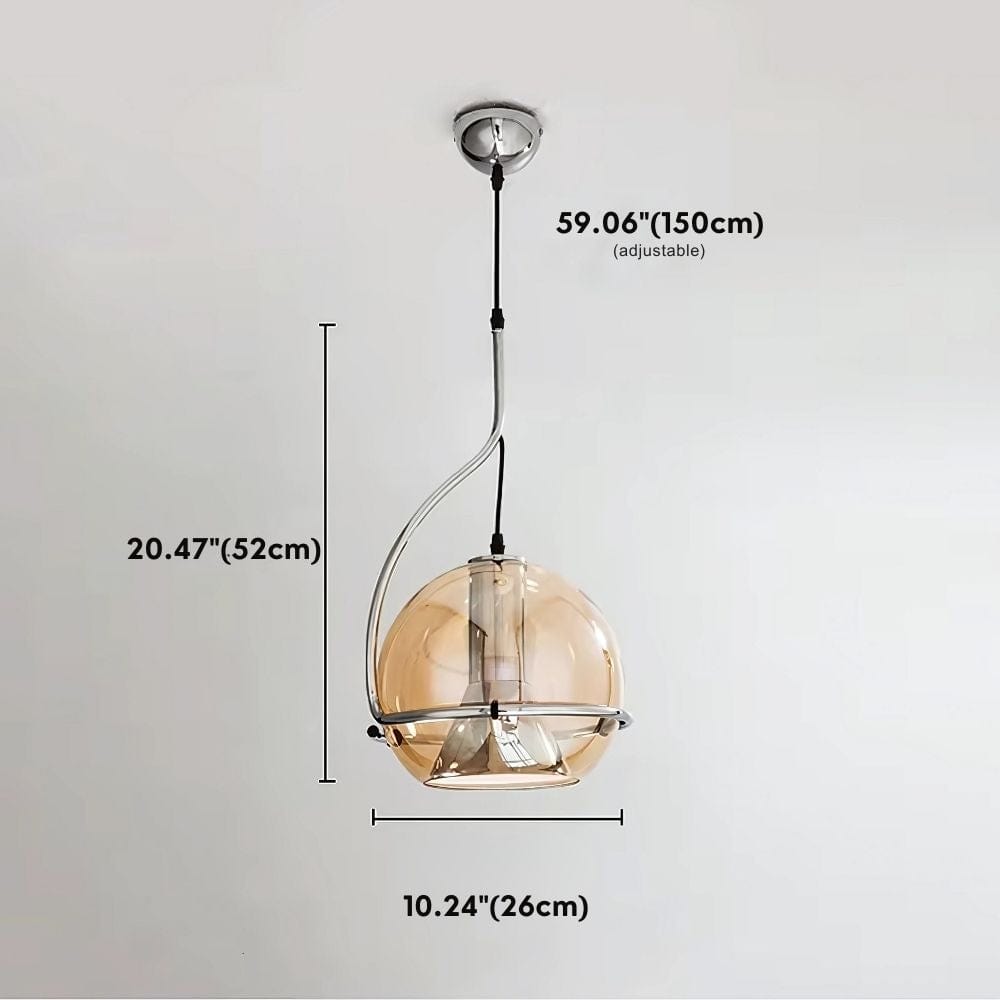 Nadya Amber Glass Pendant Light Modern Chandelier