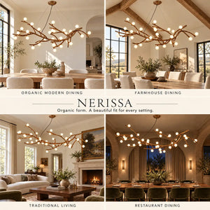Nerissa Frosted Glass Branch Chandelier Modern Chandelier