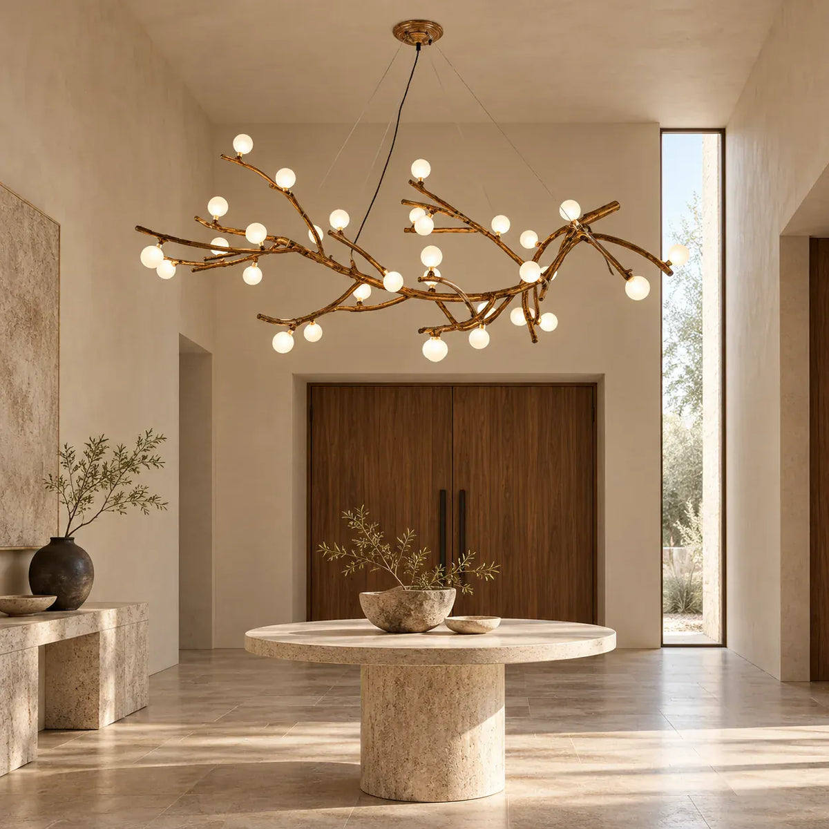 Nerissa Frosted Glass Branch Chandelier Modern Chandelier
