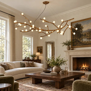 Nerissa Frosted Glass Branch Chandelier L68.11" (173 cm) / Warm Light 2700K Modern Chandelier