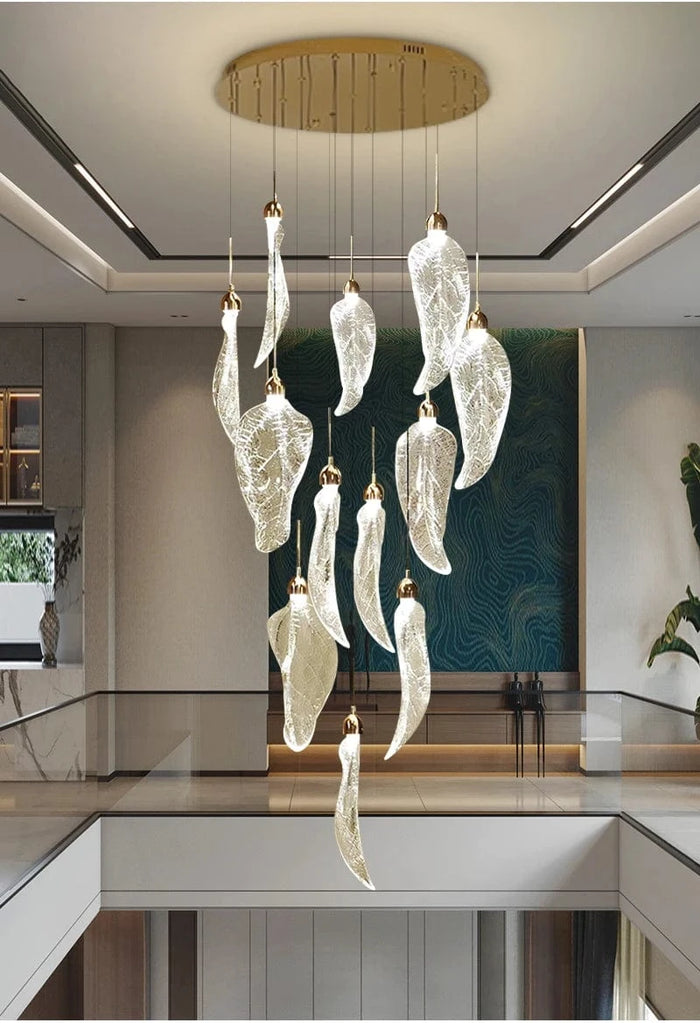 Noah Large Stairwell Chandelier nature-inspired statement fixture