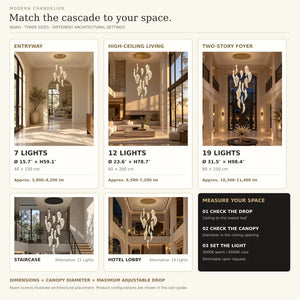 Noah Large Stairwell Chandelier Modern Chandelier