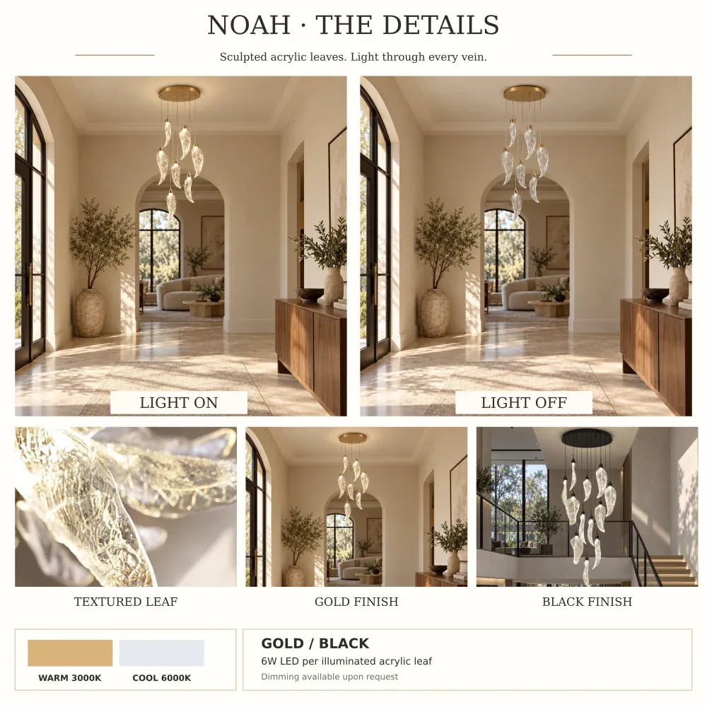 Noah Large Stairwell Chandelier Modern Chandelier