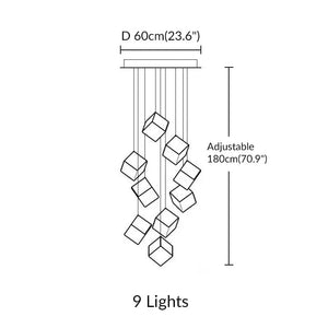 Noe Minimalist Staircase Chandelier Modern Chandelier