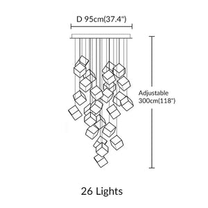 Noe Minimalist Staircase Chandelier Modern Chandelier