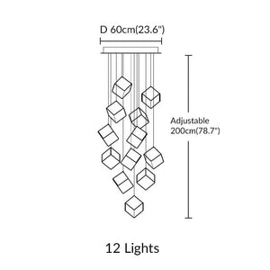 Noe Minimalist Staircase Chandelier Modern Chandelier