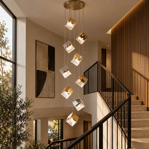 Noe Minimalist Staircase Chandelier Modern Chandelier