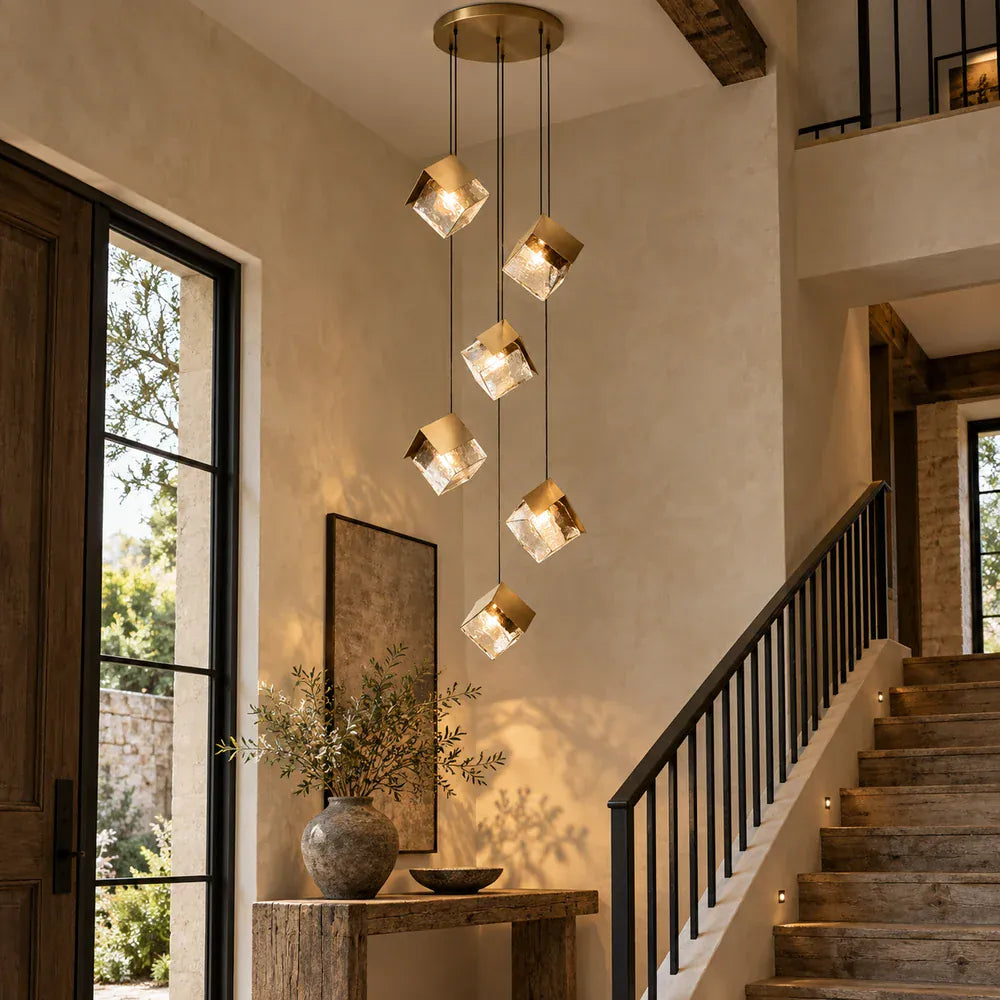 Noe Minimalist Staircase Chandelier Modern Chandelier
