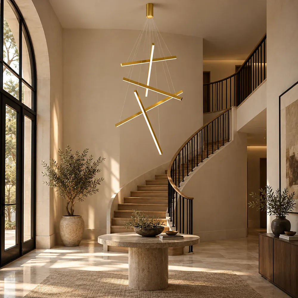Noir Modern Staircase Chandelier Modern Chandelier