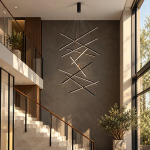Noir Modern Staircase Chandelier Modern Chandelier