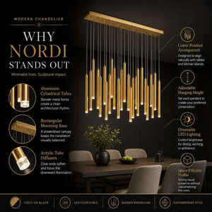 Nordi Rectangle Dining Room Chandelier Modern Chandelier