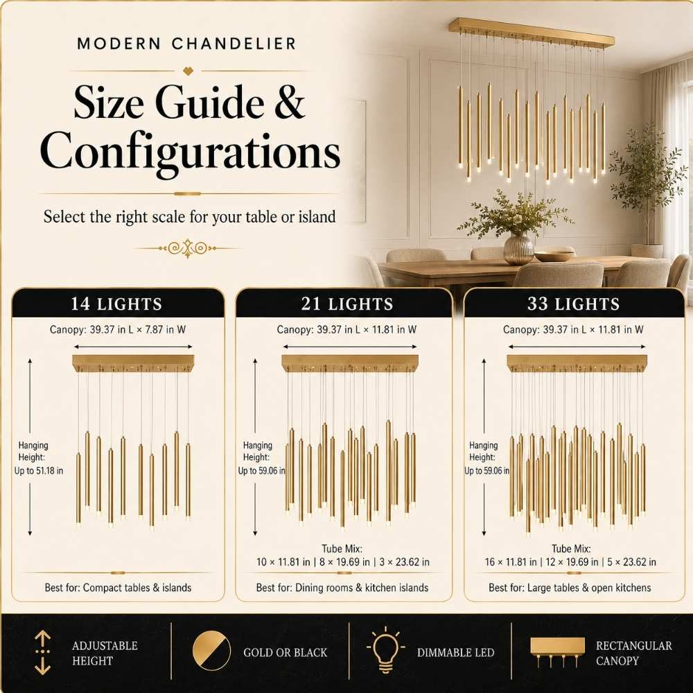 Nordi Rectangle Dining Room Chandelier Modern Chandelier