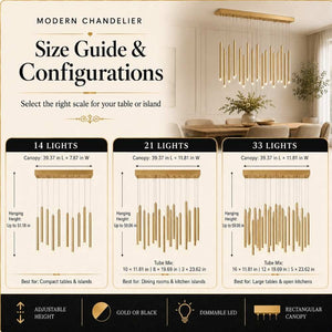 Nordi Rectangle Dining Room Chandelier Modern Chandelier