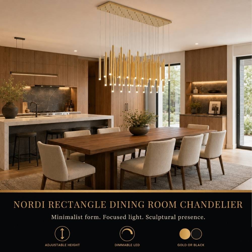 Nordi Rectangle Dining Room Chandelier Modern Chandelier