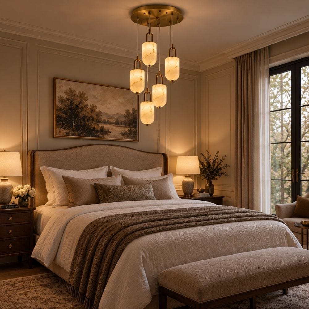 Norelle Alabaster Cluster Chandelier Modern Chandelier