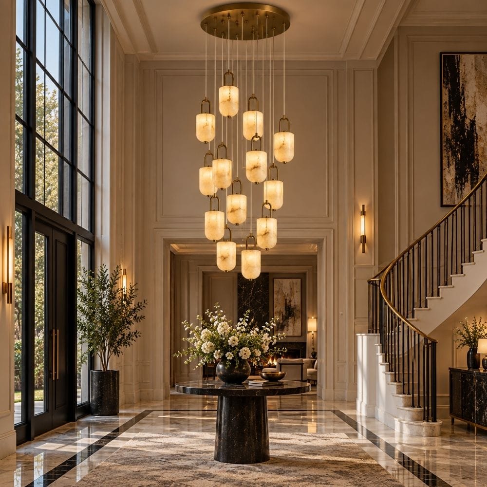 Norelle Alabaster Cluster Chandelier Modern Chandelier