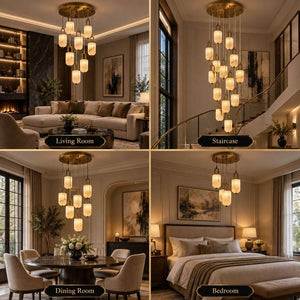 Norelle Alabaster Cluster Chandelier Modern Chandelier