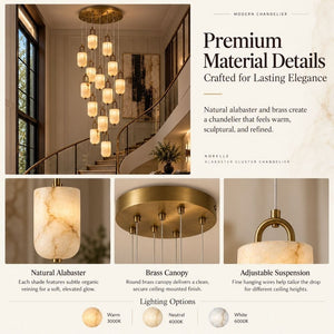 Norelle Alabaster Cluster Chandelier Modern Chandelier