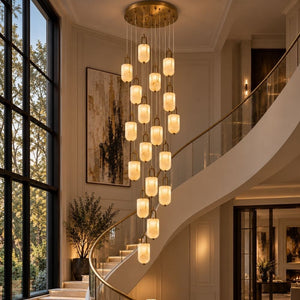 Norelle Alabaster Cluster Chandelier 18 / White Light 6000K Modern Chandelier