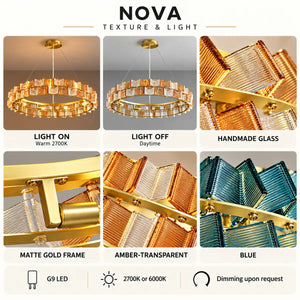 Nova Contemporary Glass Chandelier Modern Chandelier