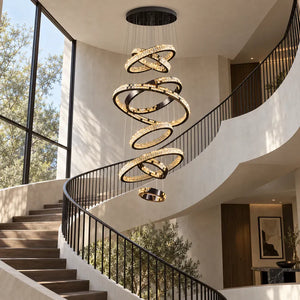 Olive Black Staircase Chandelier Modern Chandelier