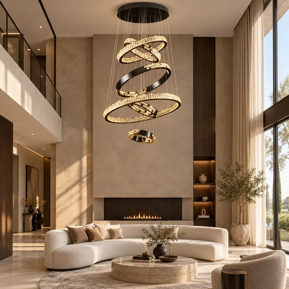 Olive Black Staircase Chandelier Modern Chandelier
