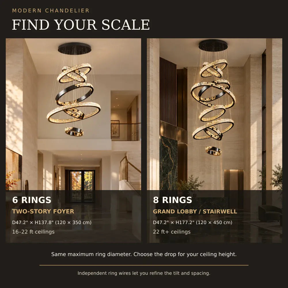 Olive Black Staircase Chandelier Modern Chandelier