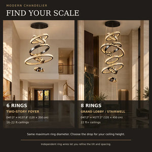 Olive Black Staircase Chandelier Modern Chandelier