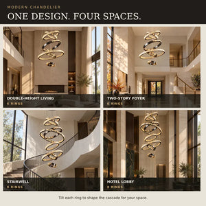 Olive Black Staircase Chandelier Modern Chandelier