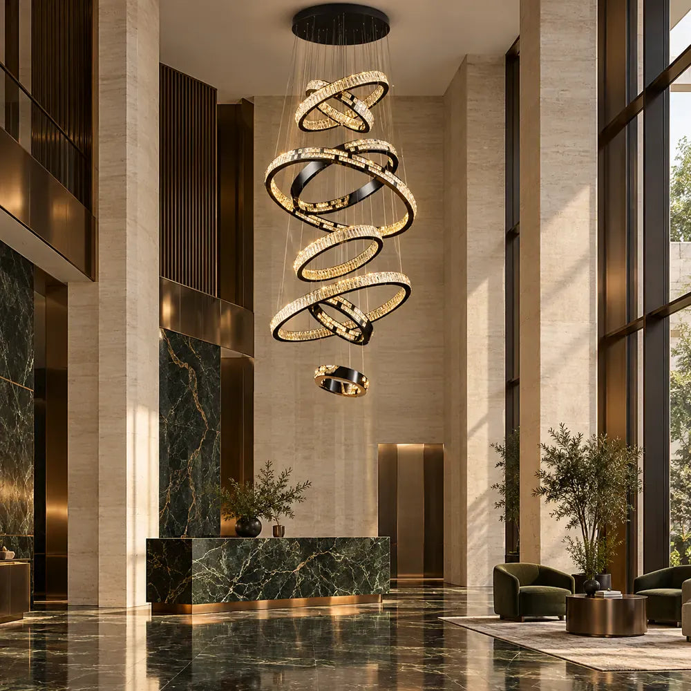 Olive Black Staircase Chandelier Modern Chandelier