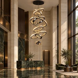 Olive Black Staircase Chandelier Modern Chandelier