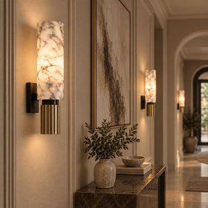 Orlisse Marble Cylinder Wall Sconce Modern Chandelier