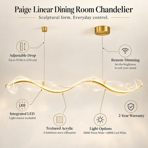 Paige Linear Dining Room Chandelier Modern Chandelier