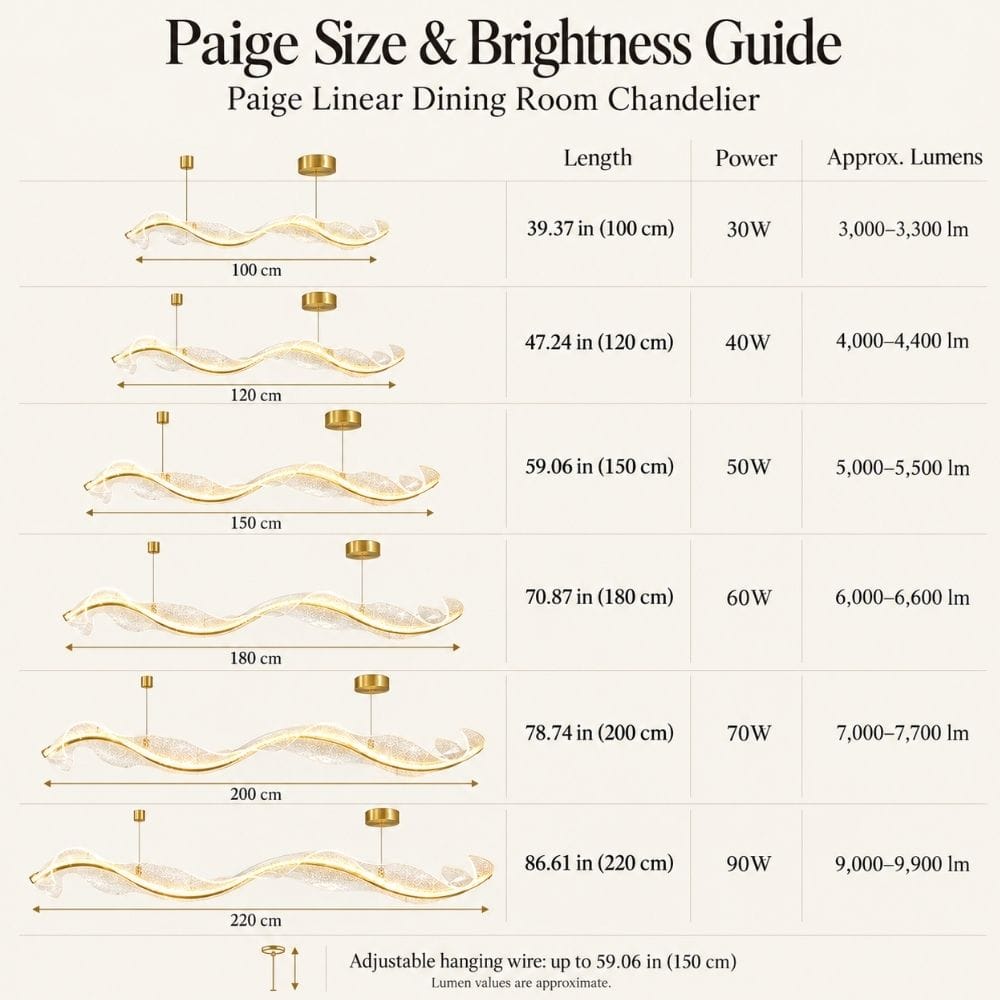 Paige Linear Dining Room Chandelier Modern Chandelier