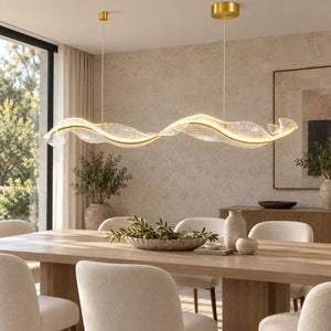Paige Linear Dining Room Chandelier Gold / L39.37" (100 cm) / Warm White 3000K Modern Chandelier