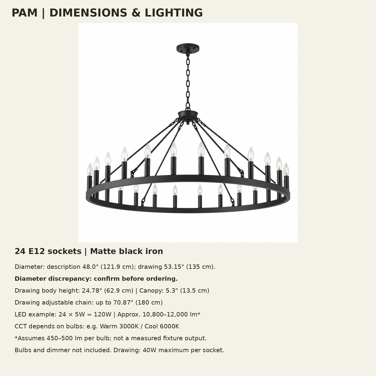 Pam Rustic Wagon Wheel Chandelier Modern Chandelier
