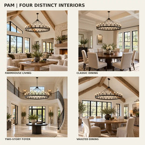 Pam Rustic Wagon Wheel Chandelier Modern Chandelier