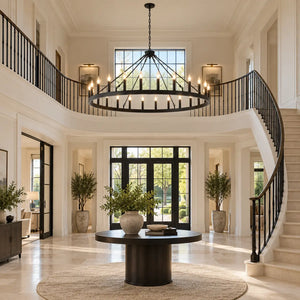Pam Rustic Wagon Wheel Chandelier Modern Chandelier
