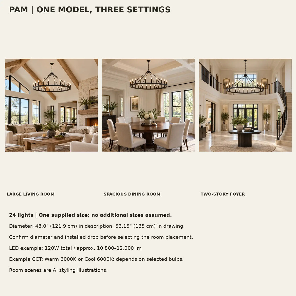 Pam Rustic Wagon Wheel Chandelier Modern Chandelier
