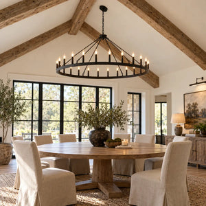 Pam Rustic Wagon Wheel Chandelier Modern Chandelier